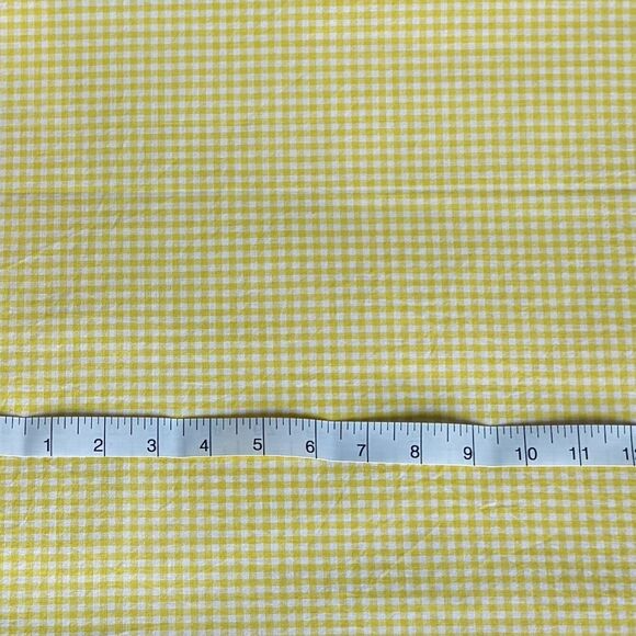 Vintage Sunshine Yellow Gingham Tiny Woven Check Plaid Quilt Cotton 2 Yards - Picture 2 of 3